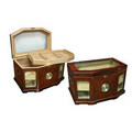 The Chancellor 300 Count Mahogany Finish Humidor with Beveled Glass